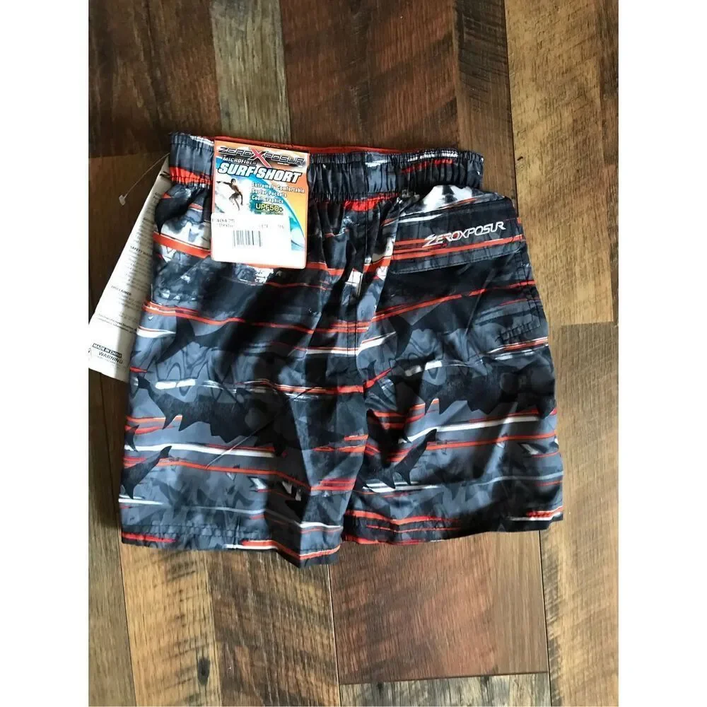 Zeroxposur boys SZ Small (4) Swim Trunks Lined New with Tags with goggles